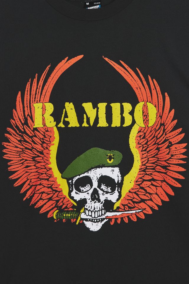Screen Stars Rambo Skull Graphic Tee #1