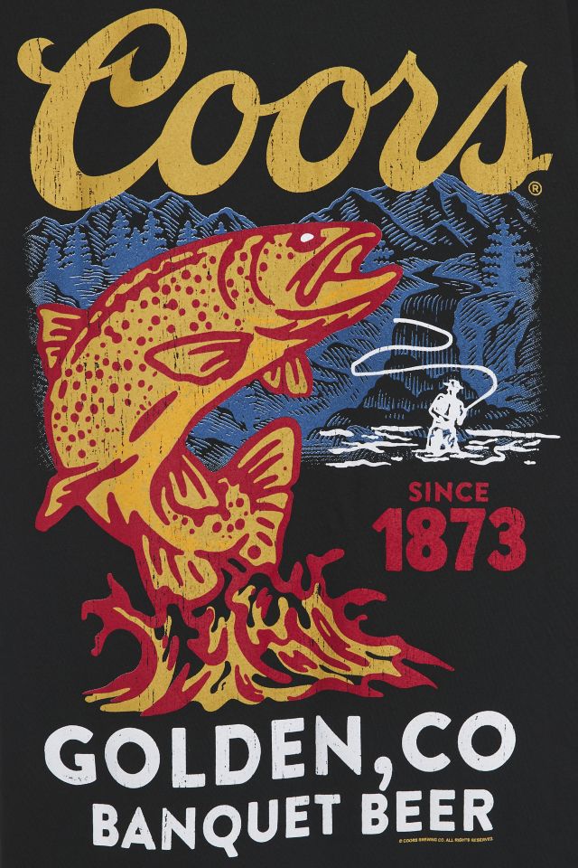 T-shirt graphique de pêche Coors Screen Stars #2