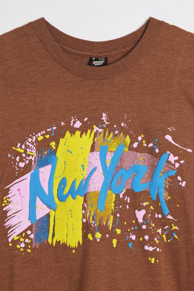 Screen Stars New York Paint Splatter Graphic Tee #1