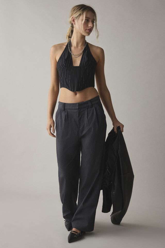 Out From Under Casual Friday Pinstripe Corset Top #1