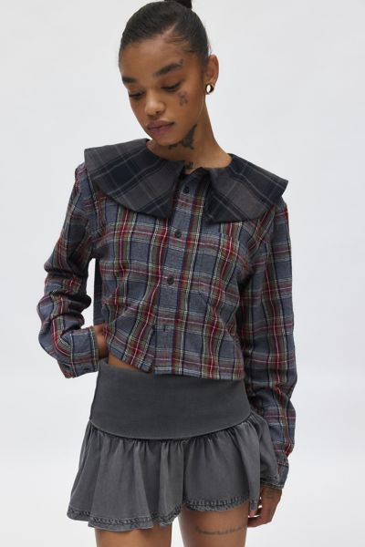 Urban Renewal Remade Peter Pan Collar Flannel Shirt