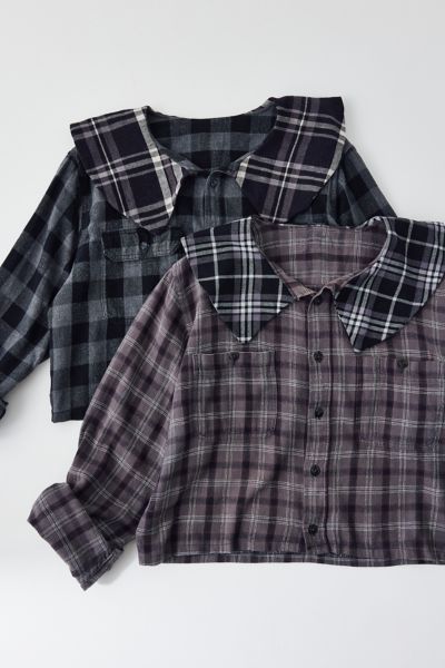 Urban Renewal Remade Peter Pan Collar Flannel Shirt