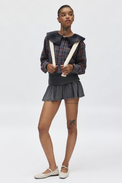 Urban Renewal Remade Peter Pan Collar Flannel Shirt