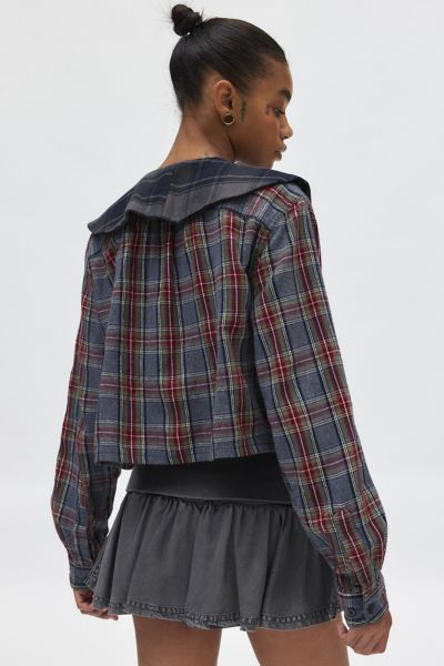 Urban Renewal Remade Peter Pan Collar Flannel Shirt