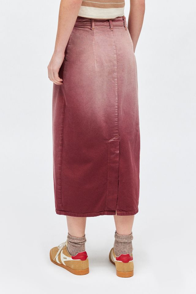 ReMADE By UO Faded Overdyed Denim Maxi Skirt #5