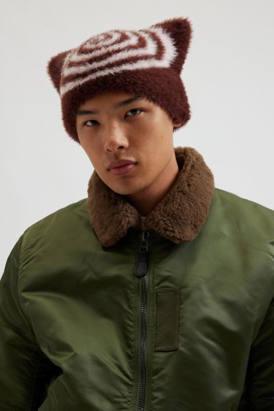 Urban Outfitters Mylo Spiral Faux Fur Beanie In Purple, Men's At  In Purple