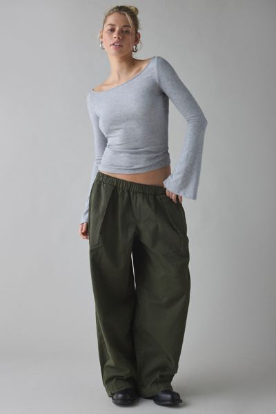 Bdg Bobbi Baggy Pull-on Pant In Holly, Women's At Urban Outfitters In Gray