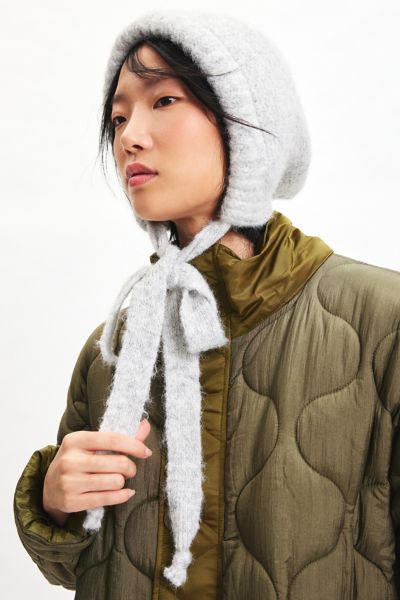【KOOLOSET】Stripe Warmer Knit Hood Cozy Knit Hood | Urban Outfitters