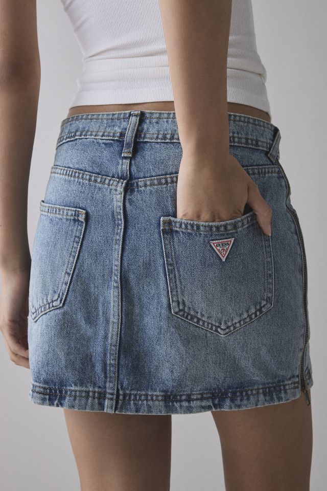GUESS ORIGINALS Side-Zip Denim Mini Skirt #2