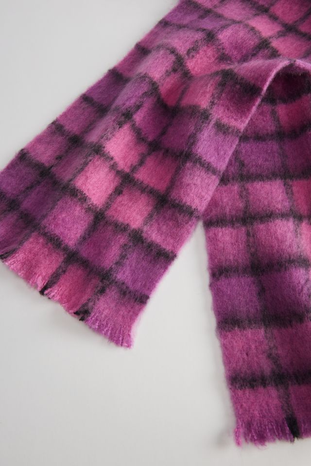 Windowpane Pattern Woven Scarf #2