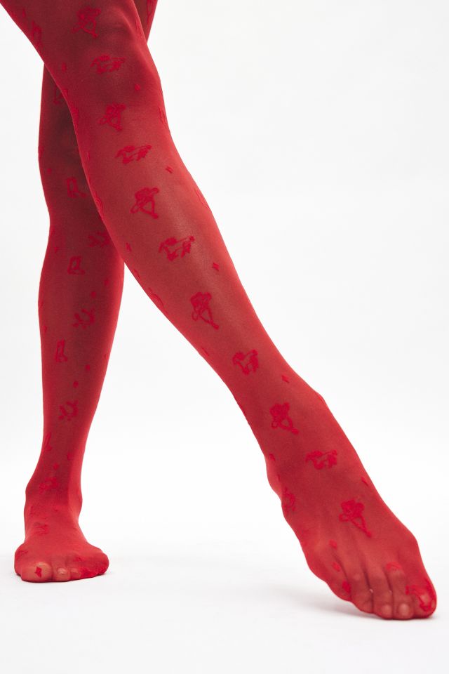 Western Icons Printed Sheer Tights #1