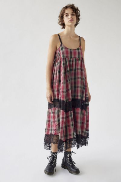 Baez Lace Inset Midi Dress