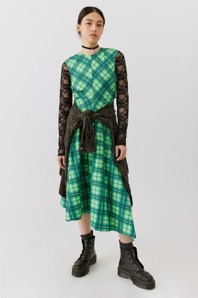 Avril Plaid Midi Dress #3