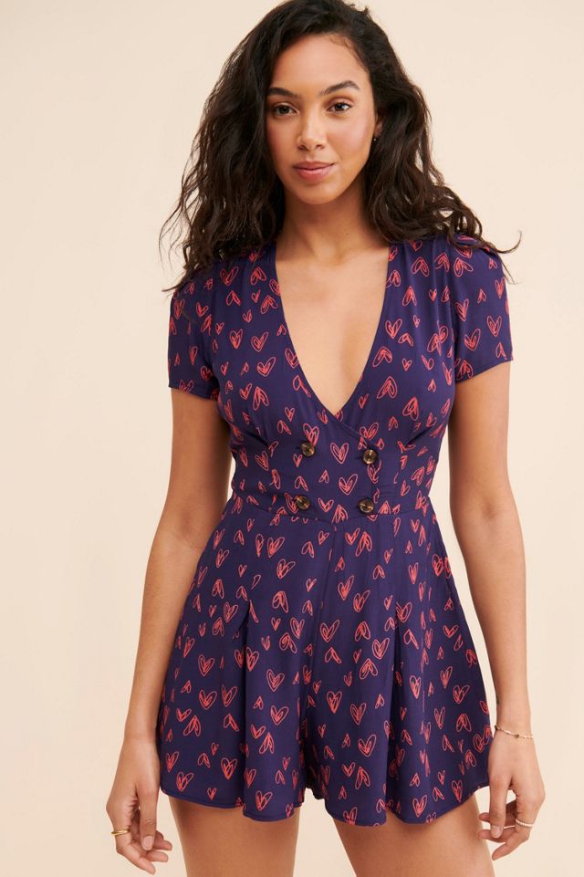 Juliet Tie Front Print Romper Juliet Tie Front Print Romper