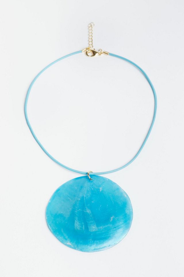 Tootsie Jewelry Aquamarine Shell Necklace #2