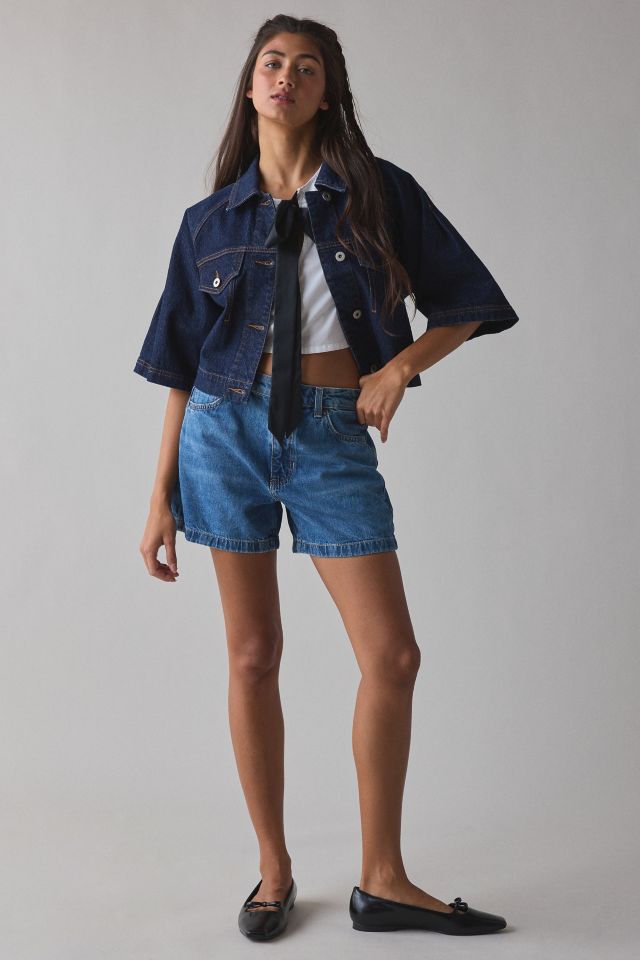 GUESS JEANS High-Rise Denim Mom Short #1