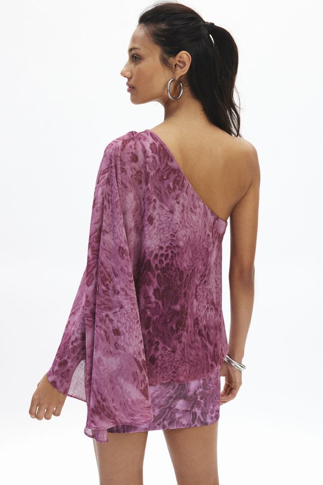 Silence + Noise Taylor Asymmetric One Shoulder Mini Dress #3