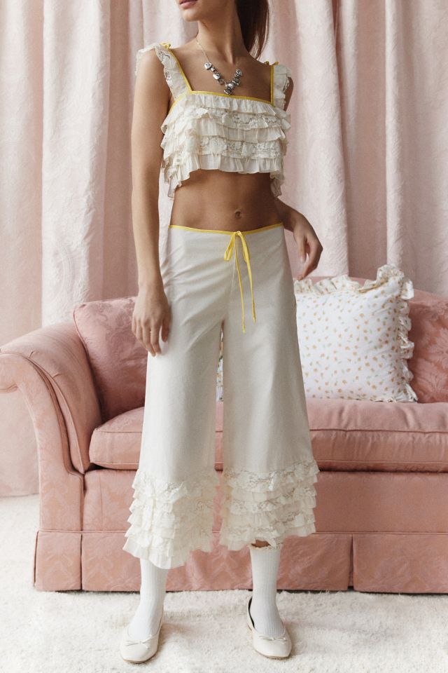 Ensemble Débardeur à Volants Leona + Pantalon Court Kimchi Blue #1