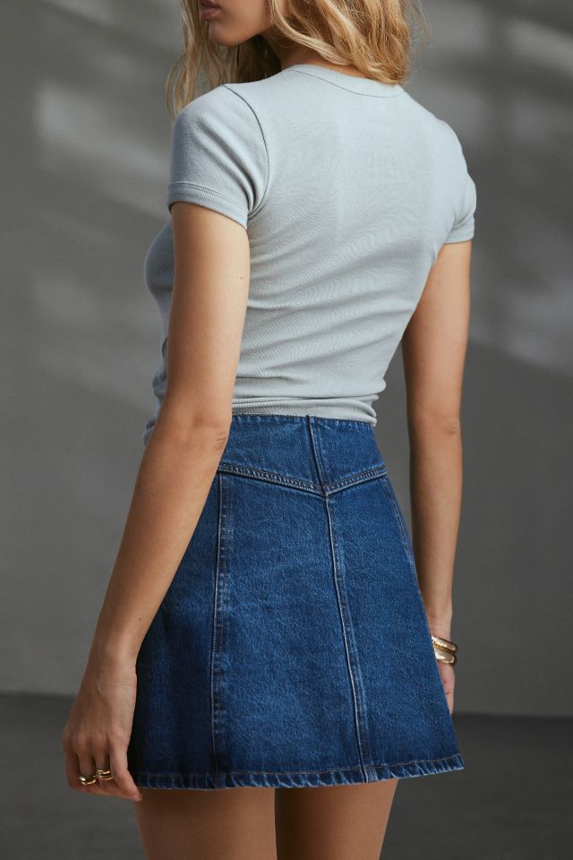 Mini-jupe en denim à boutons ornés Kimchi Blue Mackenzie #3