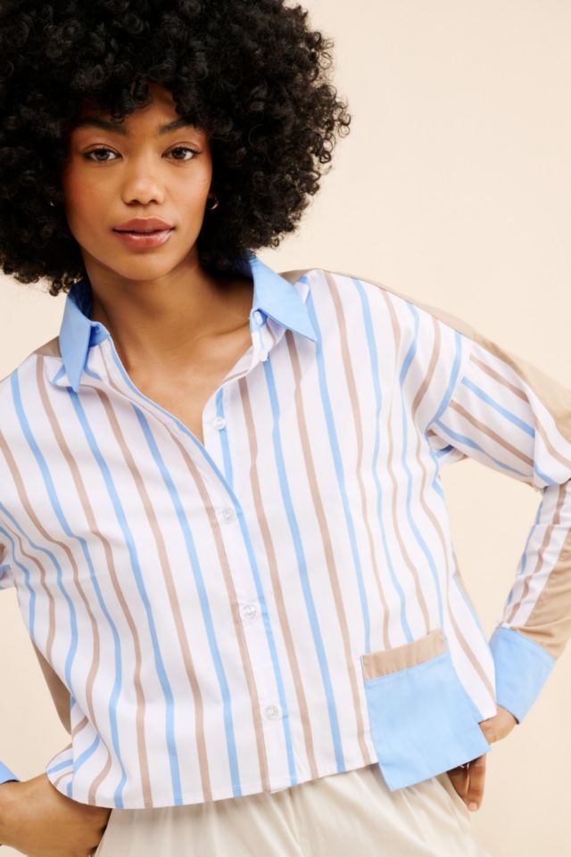 Noisy May Mixed Stripe Buttondown Shirt #2