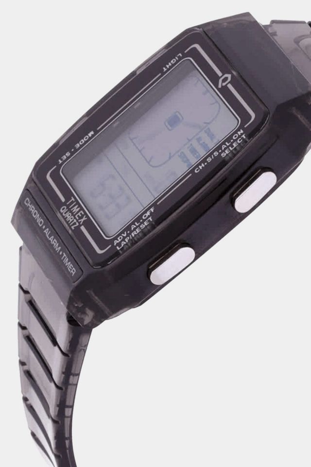 Timex Q LCA Alarm Quartz Analog-Digital Clear Resin Watch #1