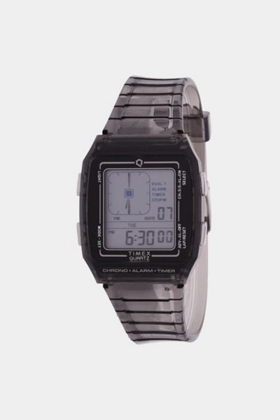 Timex Q LCA Alarm Quartz Analog-Digital Clear Resin Watch