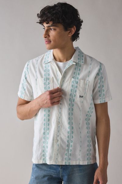 Dark Seas Paducah Woven Short Sleeve Shirt Top In Ivory Combo, Men's At Urban Outfitters