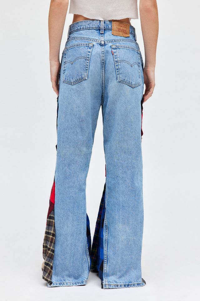 Jean en flanelle dégoulinant ReMADE By UO #4