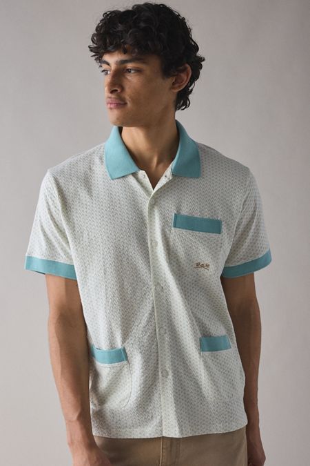 Stussy Full-Zip Long Sleeve Polo Shirt | Urban Outfitters Canada Stussy Full-Zip Long Sleeve Polo Shirt | Urban Outfitters Canada