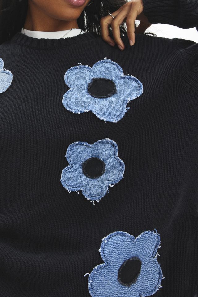 Vintage Flower Patch Oversized Quarter Zip Sweatshirt - Etsy