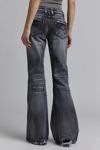 Jaded London Extreme Flare Black Wash Jean