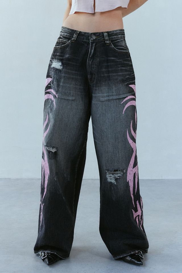 Jaded London Pink Blade XL Colossus Baggy Jean | Urban Jaded London Pink Blade XL Colossus Baggy Jean | Urban