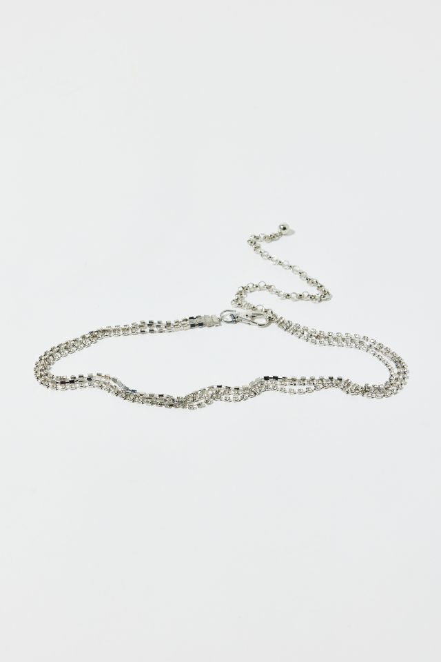 Thin Diamante Chain Belt #2