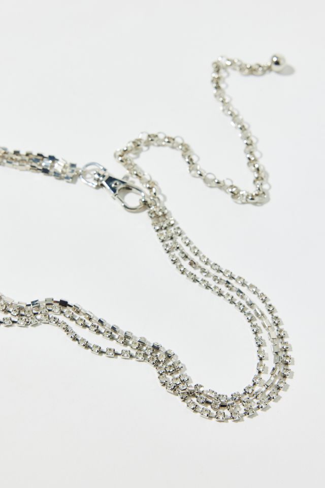 Thin Diamante Chain Belt #3