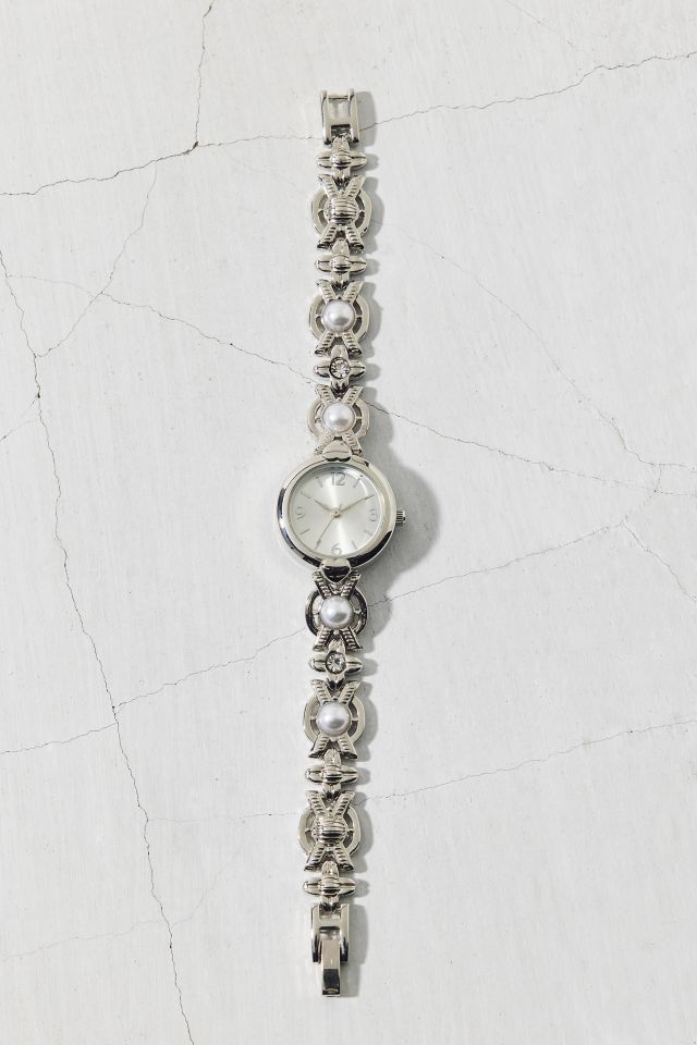 Montre Ronde à Chaîne Liée de Perles #1