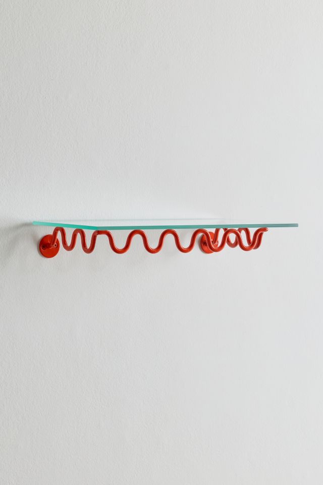 Ophelia Squiggle Glass Wall Shelf #1