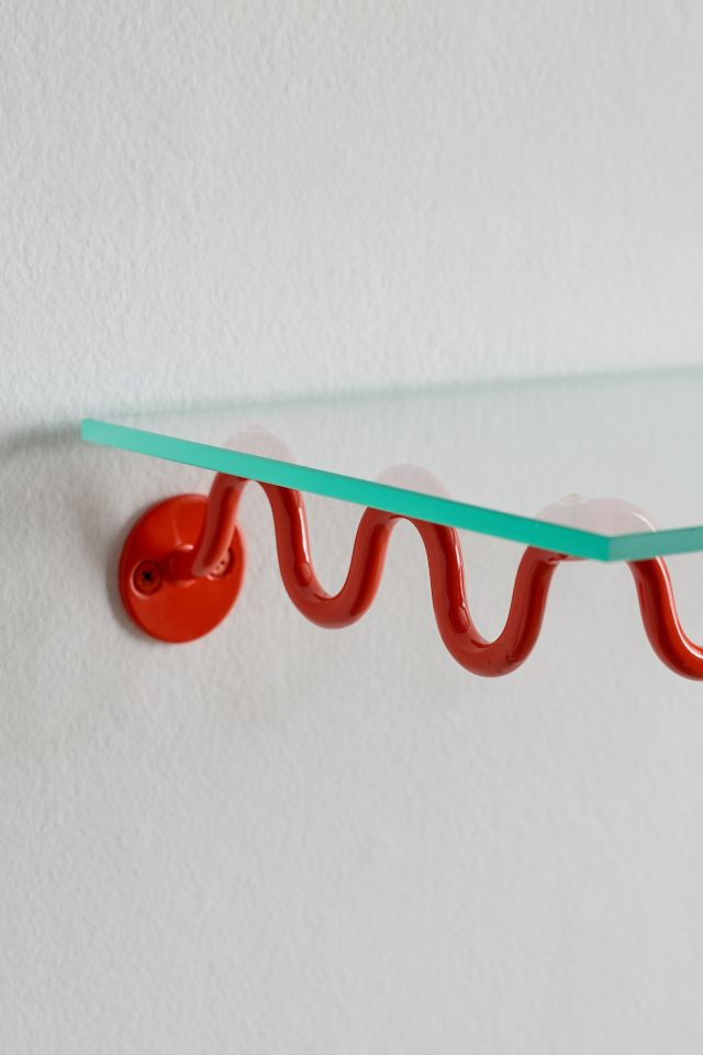 Ophelia Squiggle Glass Wall Shelf #2