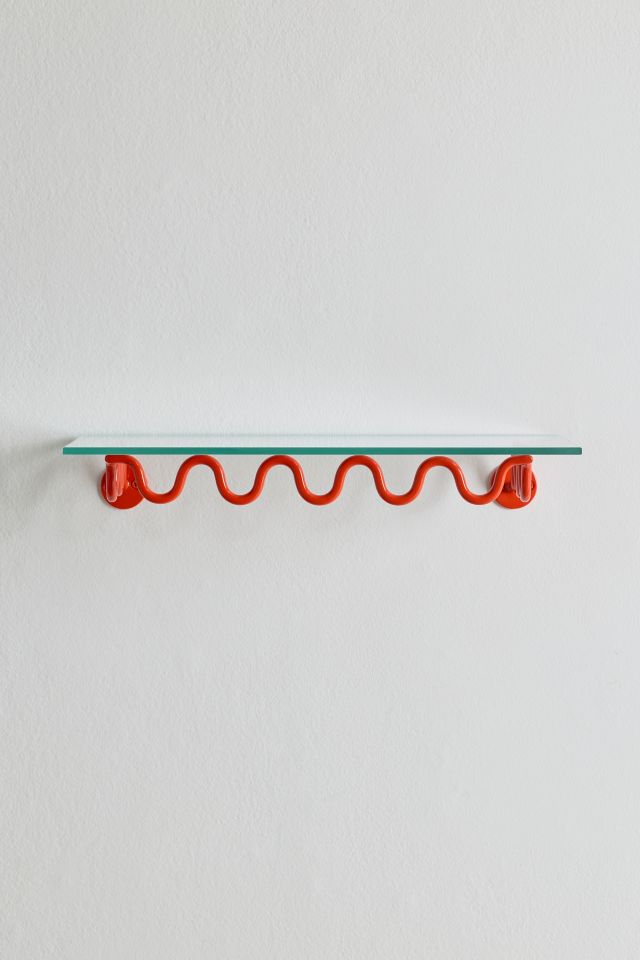 Ophelia Squiggle Glass Wall Shelf #3