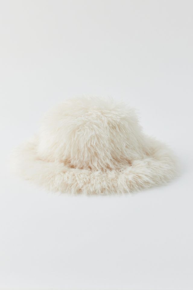 Oversized Faux Fur Bucket Hat #1