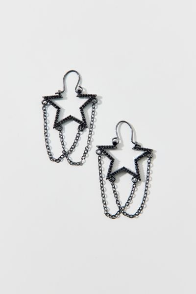 Star Chain Hoop Earring