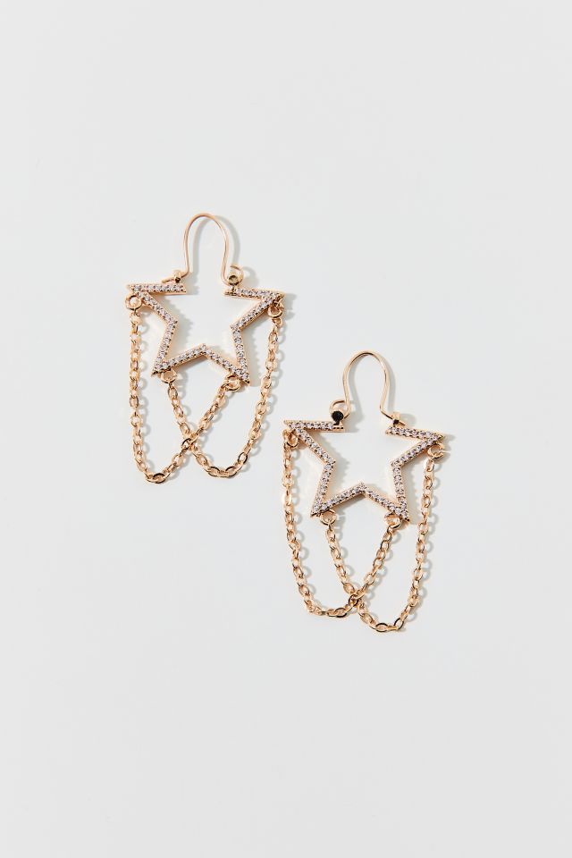 Star Chain Hoop Earring #1