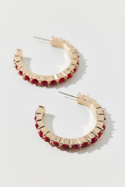 Rhinestone Hoop Earring