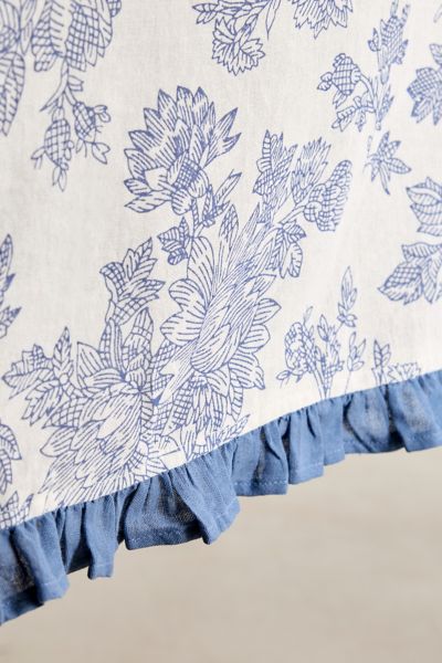 Printed Pattern Ruffle Edge Tablecloth