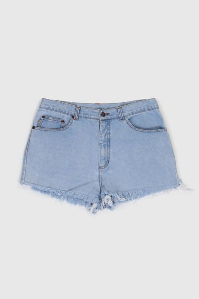 Vintage 90s Light Wash High Rise Distressed Shorts
