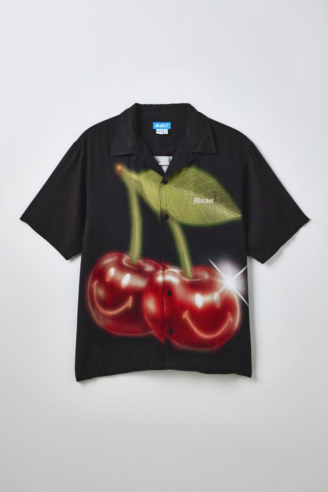 Market X Smiley Cherries Short Sleeve Shirt #1