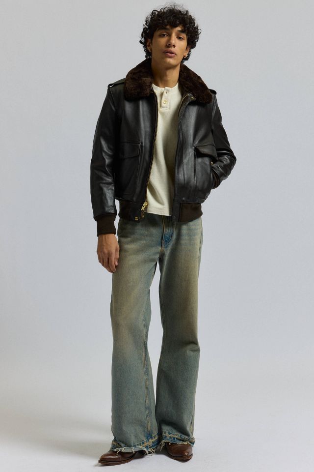 Schott A-2 Naked Cowhide Leather Jacket #2