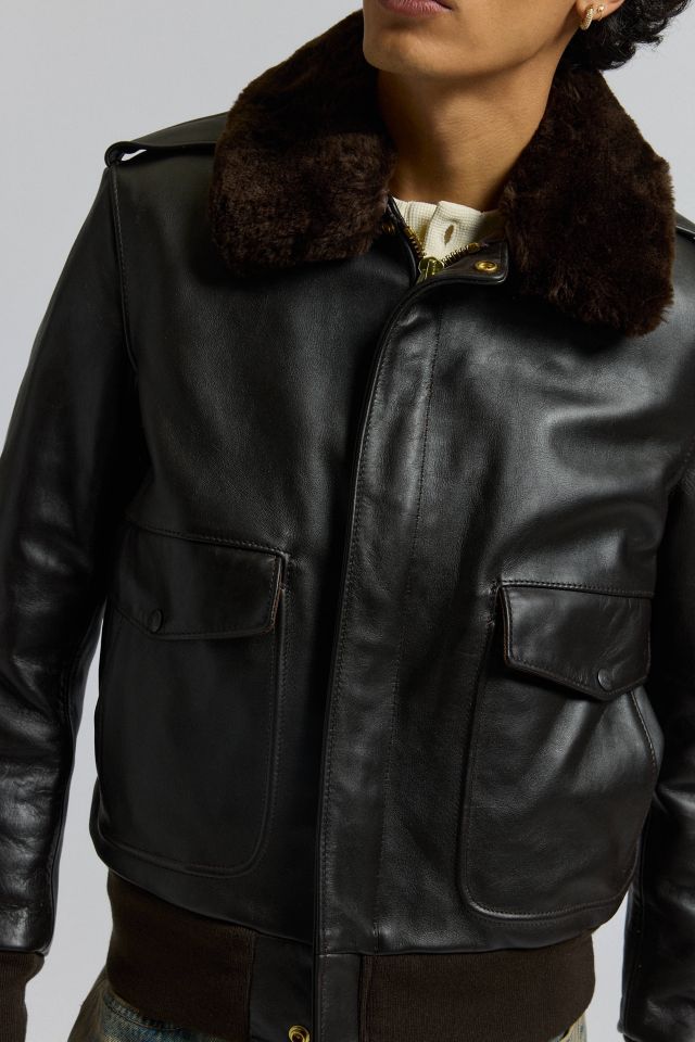 Schott A-2 Naked Cowhide Leather Jacket #3