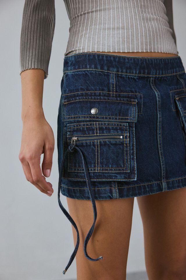 BDG Ranger Cargo Denim Micro Mini Skirt #1