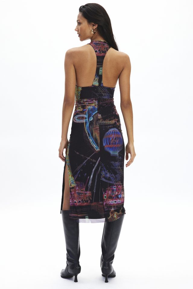 Silence + Noise Laurie Printed Mesh Midi Dress #2