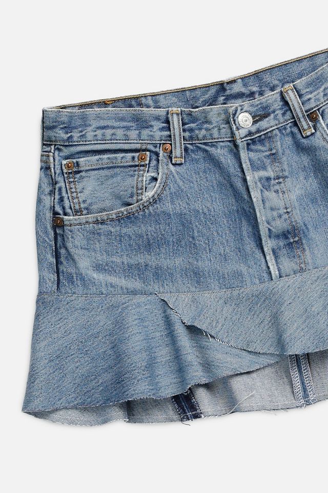 Rework Denim Flounce Skirt 009 | Urban Outfitters